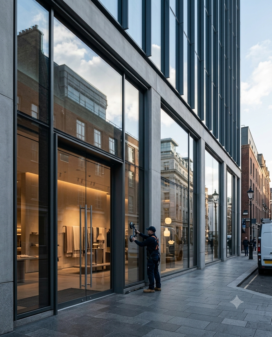 Luxury retail glazing